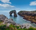 Villahormes Cliffs and canyon, Spain Royalty Free Stock Photo