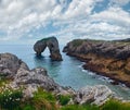 Villahormes Cliffs and canyon, Spain Royalty Free Stock Photo