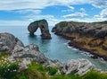 Villahormes Cliffs and canyon, Spain. Royalty Free Stock Photo