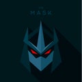 Villain Antihero Mask Hero superhero flat style icon vector logo illustration