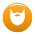 Villainous beard icon orange Royalty Free Stock Photo