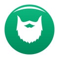 Villainous beard icon vector green Royalty Free Stock Photo