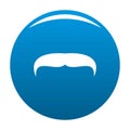 Villainous mustache icon blue Royalty Free Stock Photo