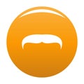 Villainous mustache icon orange Royalty Free Stock Photo