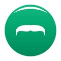 Villainous mustache icon vector green Royalty Free Stock Photo