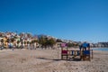 Villajoyosa Spain beach with childens activity area Royalty Free Stock Photo