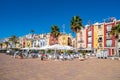 Villajoyosa, Spain - October 17, 2019: Colorful houses in coastal village of Villajoyosa, Alicante, Spain Royalty Free Stock Photo