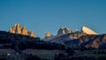 VILLANDERS, SOUTH TYROL/ITALY - MARCH 26 : View of the Dolomites from Villanders South Tyrol in Italy on March 26, 2016 Royalty Free Stock Photo