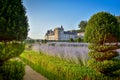 The garden illuminated by 2,000 candles at dusk . Nights of a Thousand Lights at Royalty Free Stock Photo