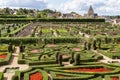 Villandry castle gardens, Loire Valley, France Royalty Free Stock Photo