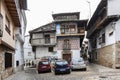 A peculiar building example of the traditional architecture decorated with geometric drawings