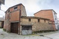 View of a peculiar unfinished building in the town of Villanueva de la Vera in Caceres, Extremadura