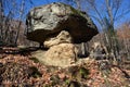 Villar San Costanzo, Piedmont, Italy - The Ciciu di Villar natural reserve wih geological formations due to water erosion Royalty Free Stock Photo