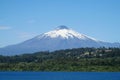 Villarica volcano from the lake Royalty Free Stock Photo