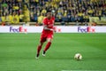 Nathaniel Clyne plays at the Europa League semifinal match between Villarreal CF and Liverpool FC