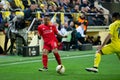 Nathaniel Clyne plays at the Europa League semifinal match between Villarreal CF and Liverpool FC