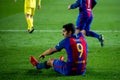 Luis Suarez plays at the La Liga match between Villarreal CF and FC Barcelona Royalty Free Stock Photo