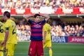 Luis Suarez plays at the La Liga match between Villarreal CF and FC Barcelona at El Madrigal Stadium Royalty Free Stock Photo