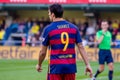 Luis Suarez plays at the La Liga match between Villarreal CF and FC Barcelona at El Madrigal Stadium Royalty Free Stock Photo