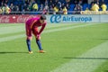 Luis Suarez warms up prior to the La Liga match between Villarreal CF and FC Barcelona at El Madrigal Stadium Royalty Free Stock Photo