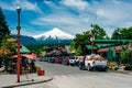 Villarrica, one of Chile's most active volcanoes, seen from Pucon.