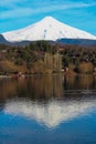 Villarrica volcano and lake, southern Chile Royalty Free Stock Photo