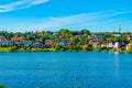 Villas on a shore of Kolding lake, Denmark Royalty Free Stock Photo