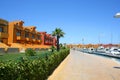 Villas and yachts in Portimao Marina. Algarve Province in Portugal. Royalty Free Stock Photo