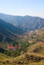 Villavicencio Hotel, located in Mendoza, Argentina, in the homonymous natural reserve. Elevated view