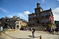 Mayors office and fountain  Villedieu-les-PoÃÂªles Manche Normandy Royalty Free Stock Photo