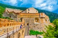 VILLEFRANCHE DE CONFLENT, FRANCE, JUNE 27, 2017: Fort Liberia overlooking Villefranche de Conflent village in France Royalty Free Stock Photo