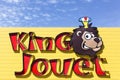 King Jouet logo on a wall