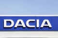 Dacia logo on wall of a dealer