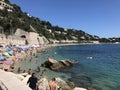 Villefranche-Sur-Mer beach in Summer, South of France