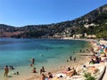 Villefranche-Sur-Mer beach summertime, French Riviera