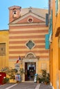 Chapelle Sainte Elisabeth chapel in old town at Azure Cost of Mediterranean Sea in Villefranche-sur-Mer resort town in France