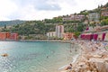 Villefranche-sur-Mer, France - June 16, 2014: sea beach on a sunny summer