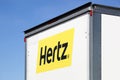 Hertz logo on a truck Royalty Free Stock Photo