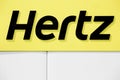 Hertz logo on a wall Royalty Free Stock Photo