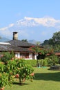 Villiage under Himalayan mountain Royalty Free Stock Photo