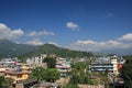 Villiage under Himalayan mountain Royalty Free Stock Photo