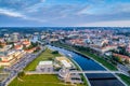 Vilnius aerial photo Royalty Free Stock Photo