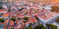 Lithuanian capital Vilnius from above Royalty Free Stock Photo