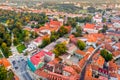 Vilnius aerial view at sunset Royalty Free Stock Photo