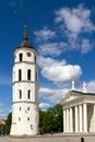 Vilnius belfry tower and Cathedral fragment Royalty Free Stock Photo