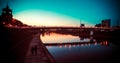 Vilnius bridge through Neris Royalty Free Stock Photo