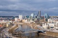 Vilnius, capital of Lithuania, beautiful scenic aerial panorama of modern business financial district