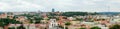Vilnius Cathedral belfry and old town panorama Royalty Free Stock Photo