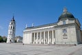 Vilnius Cathedral and belfry tower Royalty Free Stock Photo