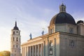 Vilnius Cathedral and belfry tower Royalty Free Stock Photo